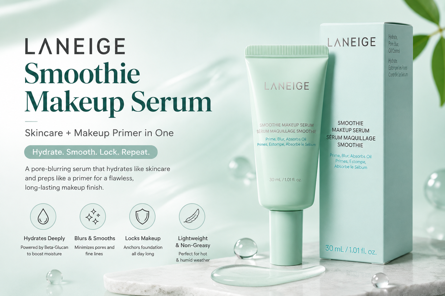 The Ultimate Summer Primer? Laneige Smoothie Makeup Serum Review & First Impressions